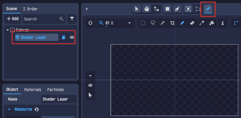 Drawing tool layer