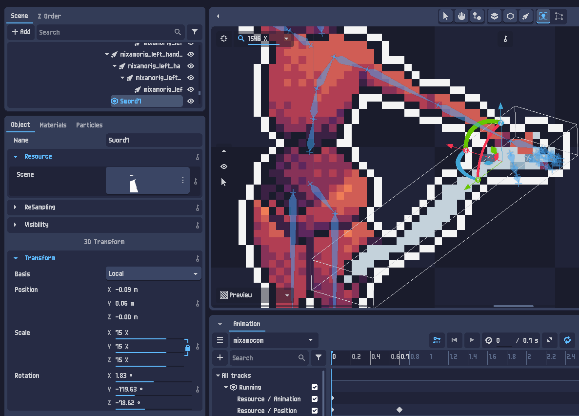 Modify object transform
