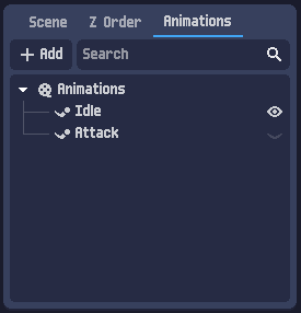 Animations panel