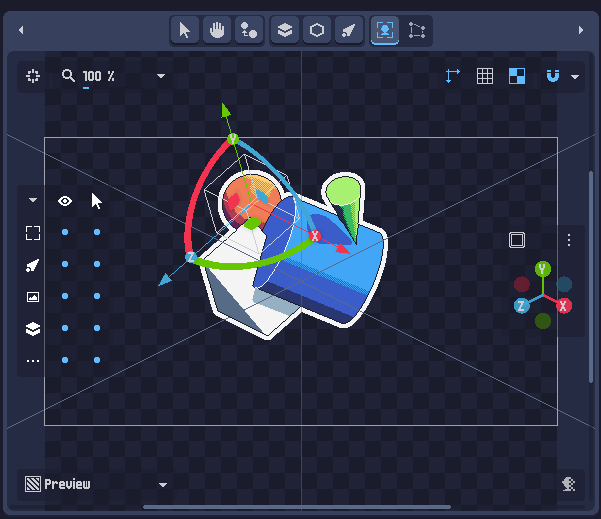 Layer gizmo