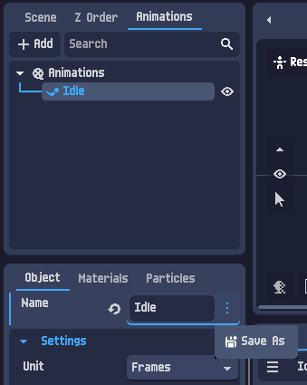 Save animation
