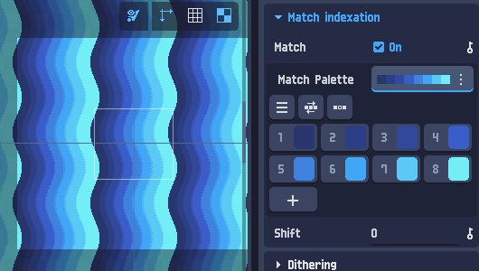 Color cycling preview
